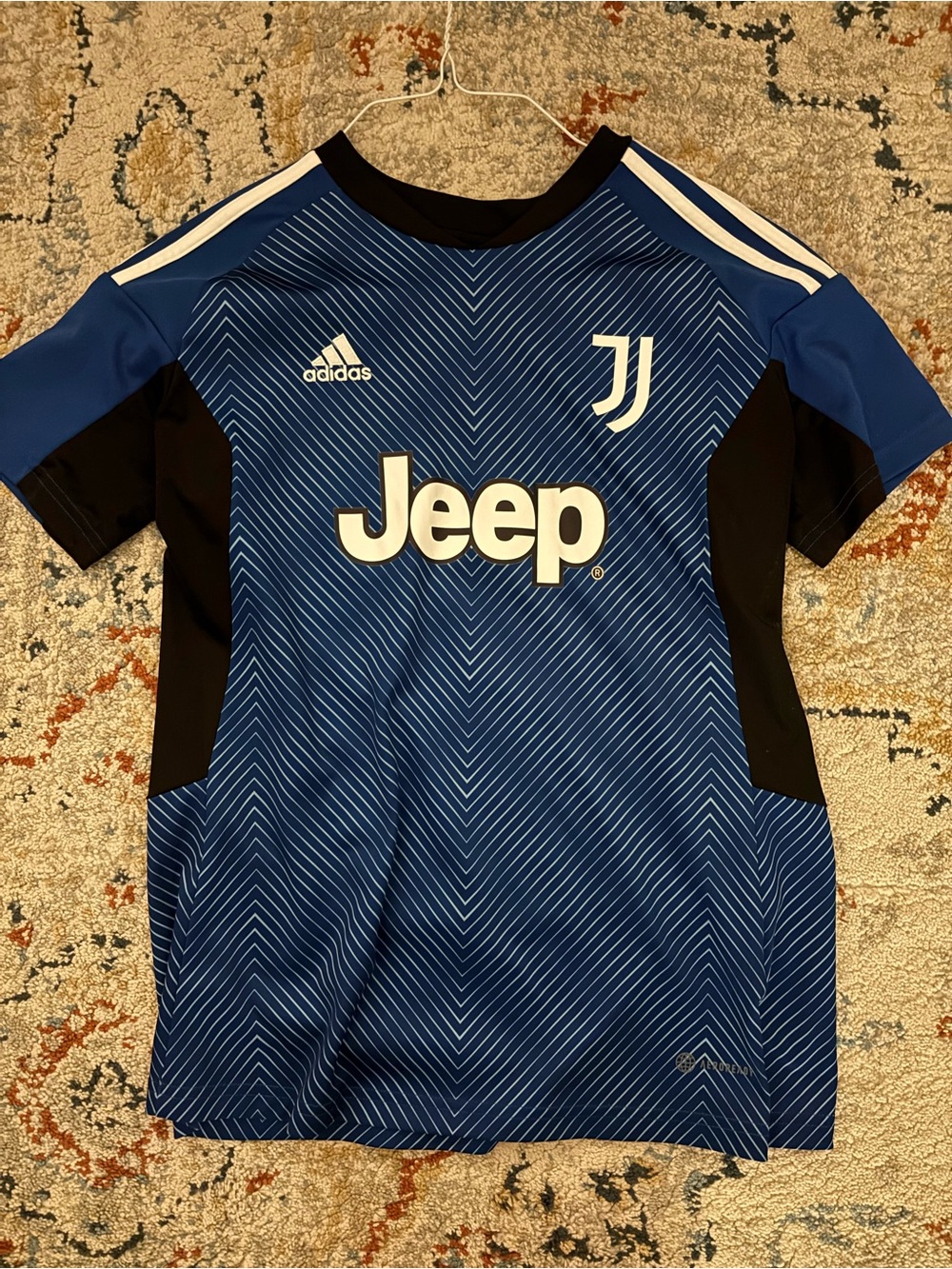 Adidas Juventus Kids' Blue Soccer Jersey with Jeep Logo